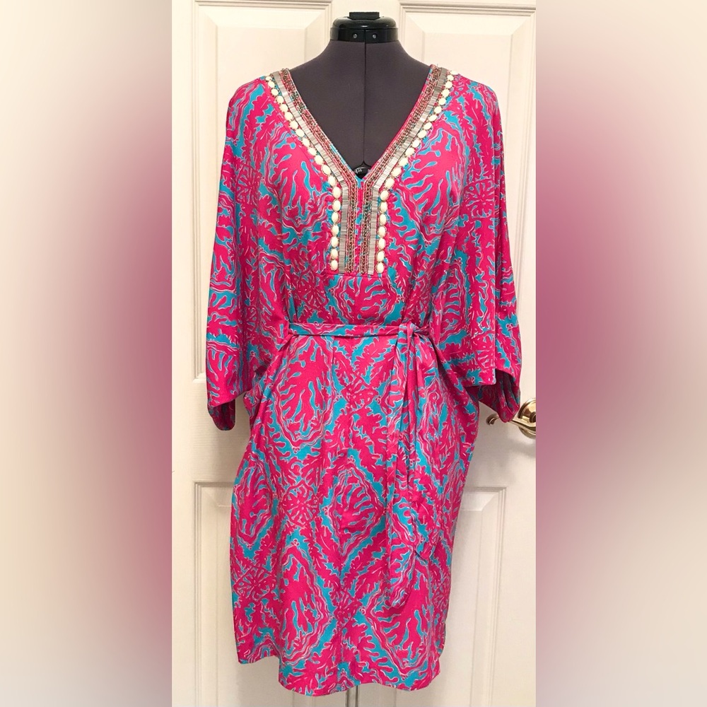 Lilly Pulitzer Wilda Dress Snorkel Blue Reef Madness - Picture 2 of 16
